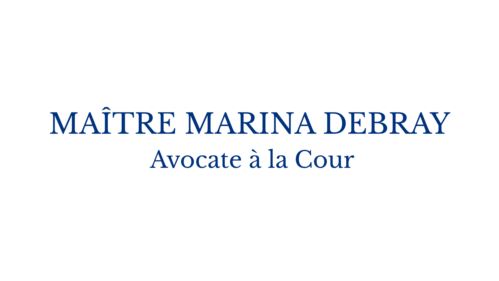 MAÎTRE MARINA DEBRAY